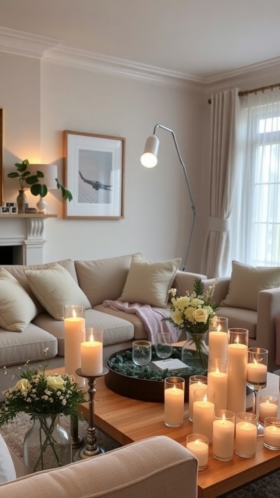 comforting candle arrangements