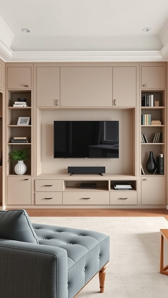built-in entertainment center
