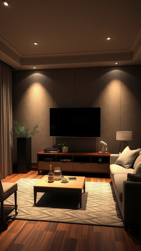 accent lighting for tv wall