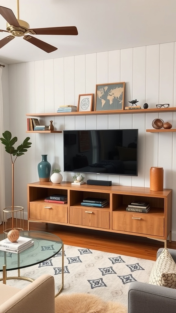 open shelving for display