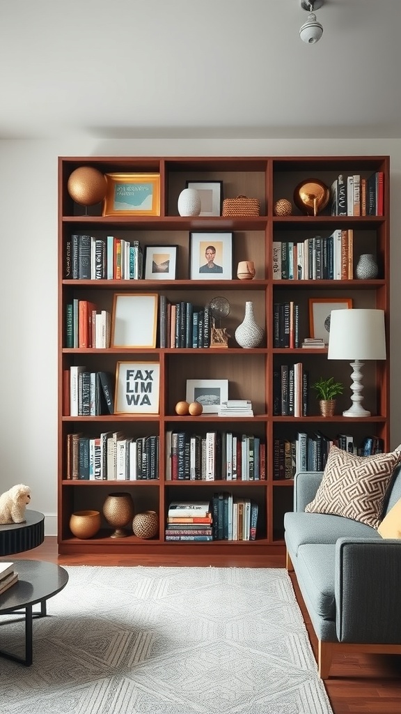 curated bookshelf design