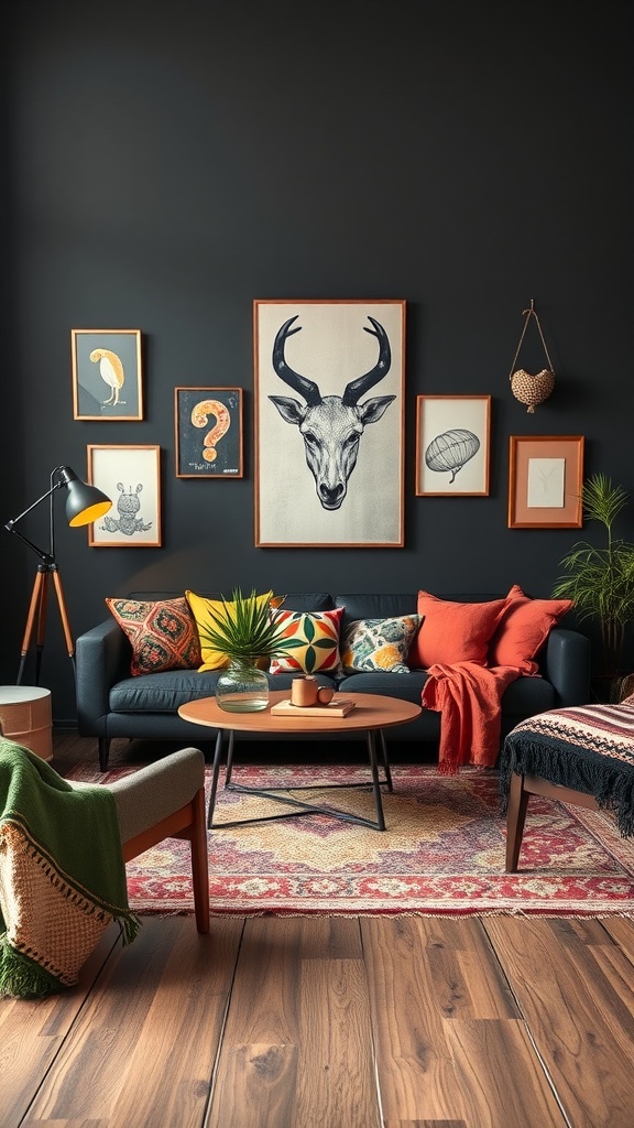 bohemian chic with a dark palette