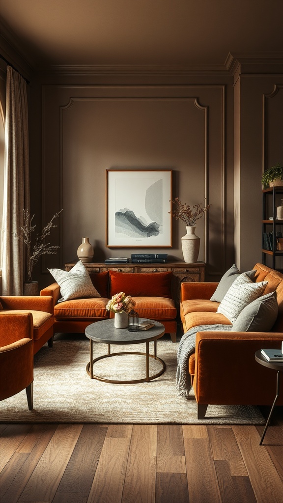 Infuse warmth with earthy hues and textured fabrics