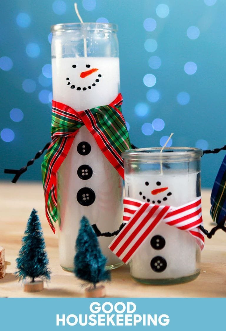 Charming Snowman Candle Accents