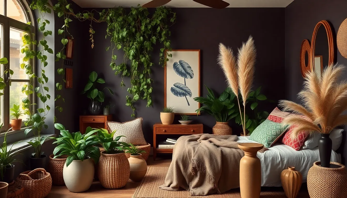 Plant Arrangements for Dark Boho Bedroom Plants for Dark Boho Bedroom