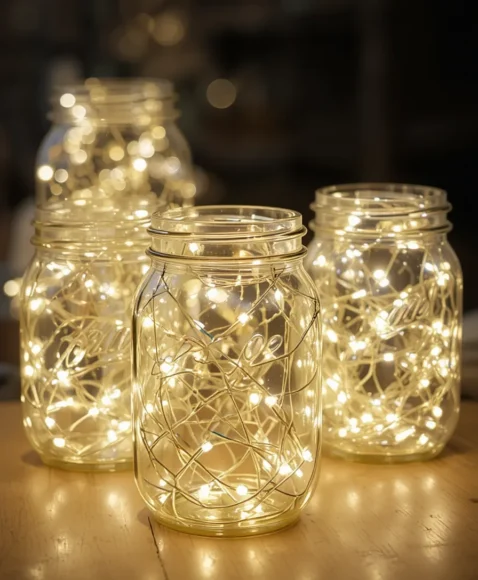 Charming Fairy Lights in Jars