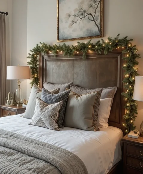 Garland on Headboard