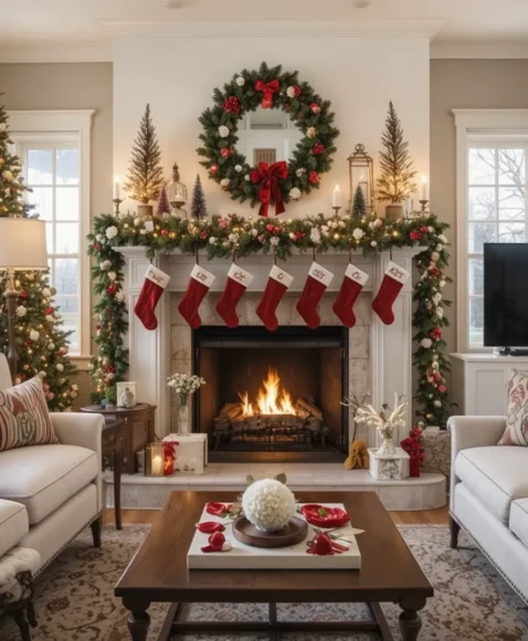 Cozy Fireplace Decor