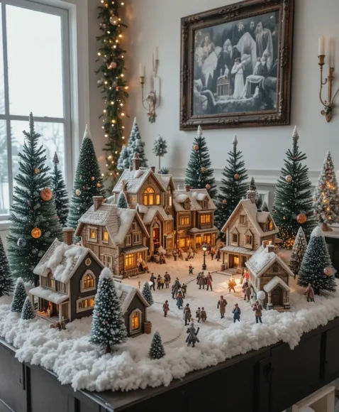 Christmas Village Scene