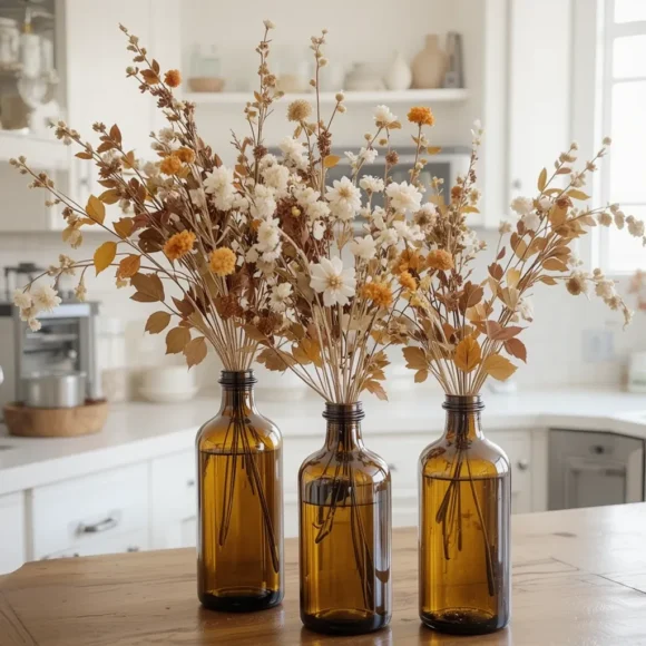 Use Amber Glass Containers for Vintage Warmth