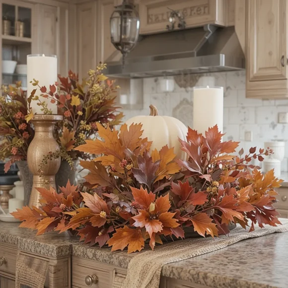 Arrange Faux Leaf Garlands for Seasonal Flair