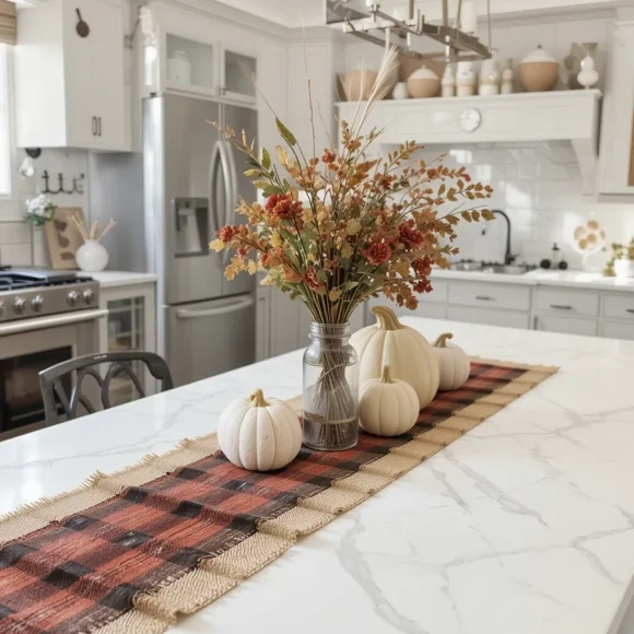 Lay Down a Plaid or Burlap Runner