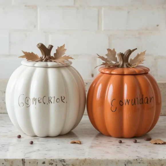 Use a Ceramic Pumpkin Jar for Storage and Style