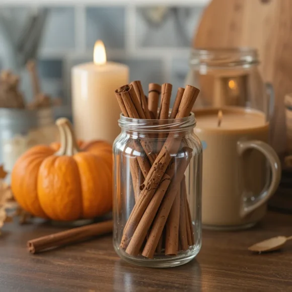 Fill a Glass Jar with Cinnamon Sticks
