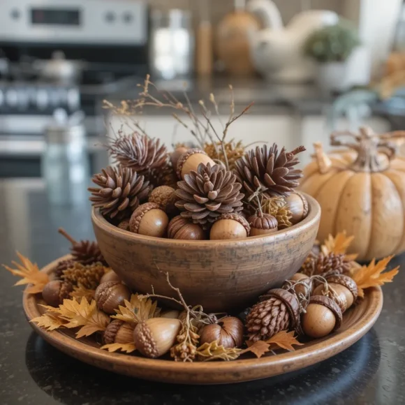 Fill a Bowl with Acorns or Pinecones