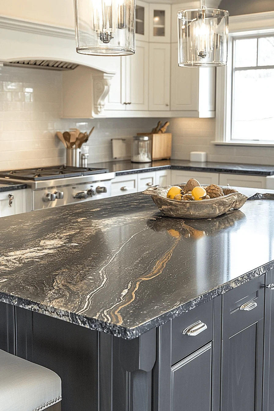 brown granite countertops