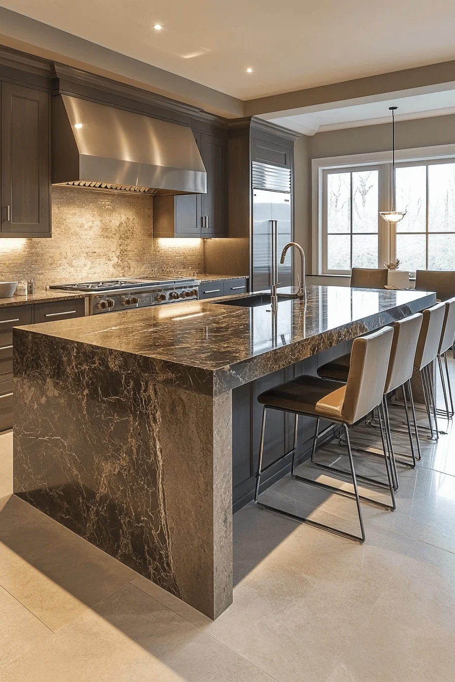 brown granite countertops