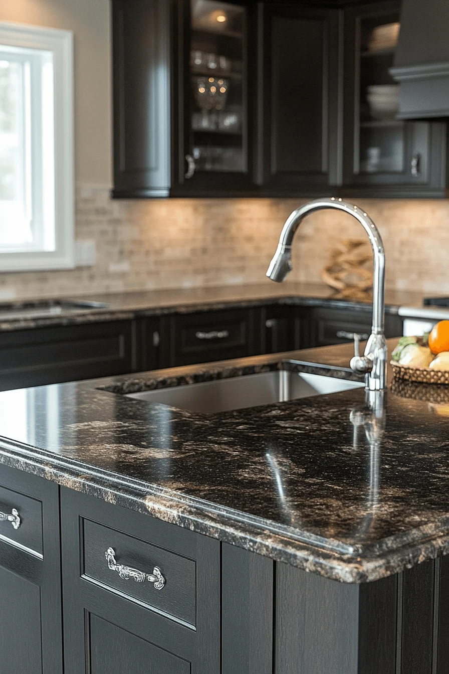 brown granite countertops