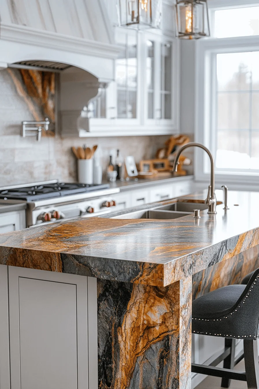 brown granite countertops
