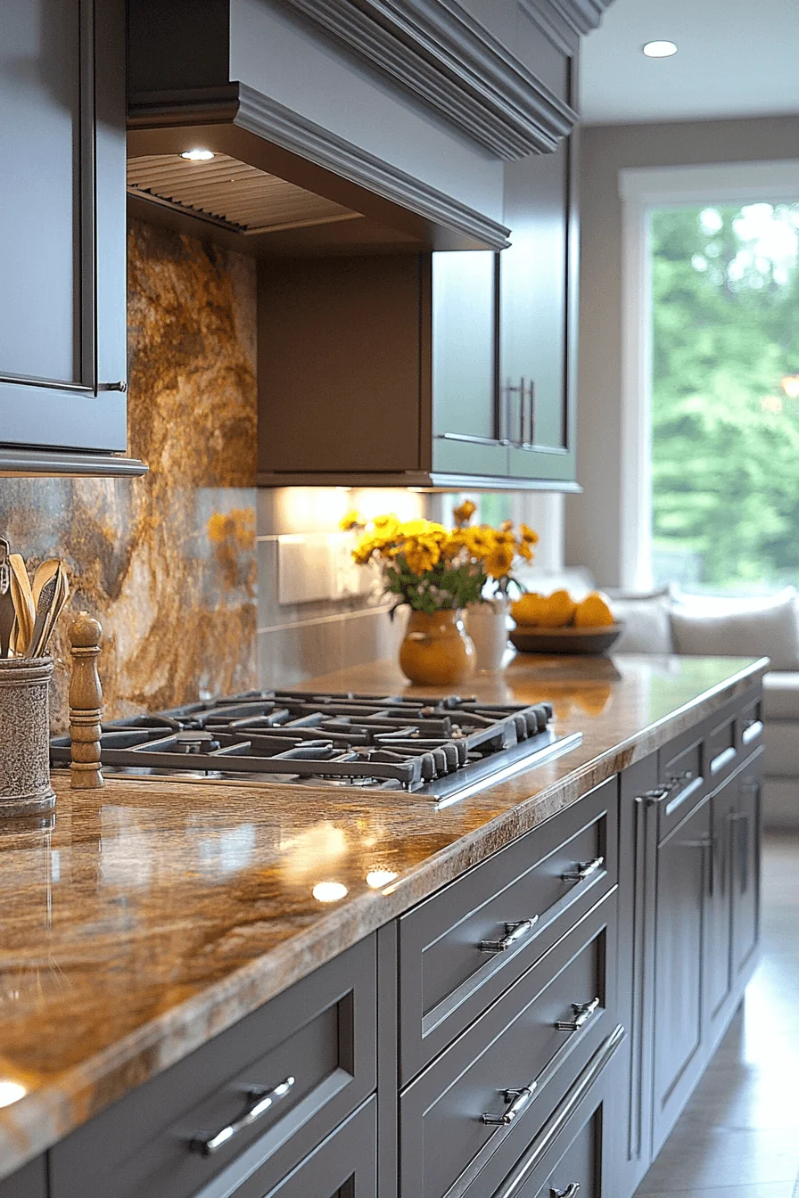 brown granite countertops