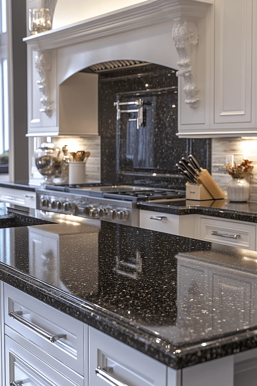 brown granite countertops