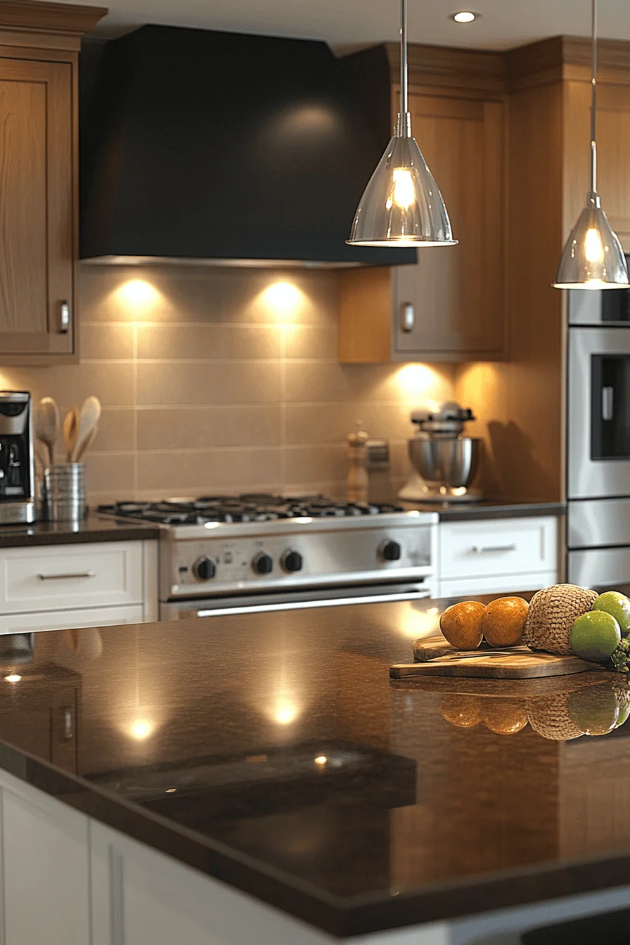 brown granite countertops