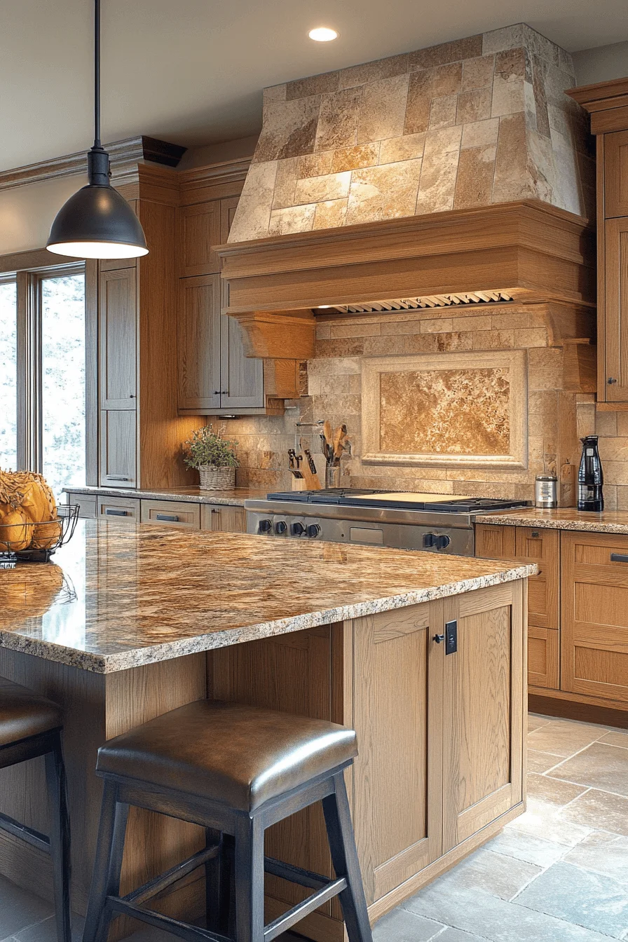 brown granite countertops