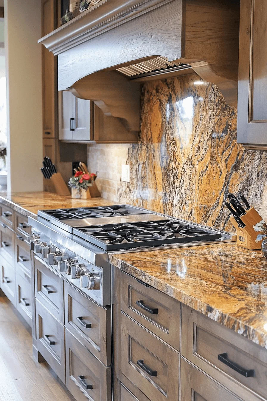 brown granite countertops