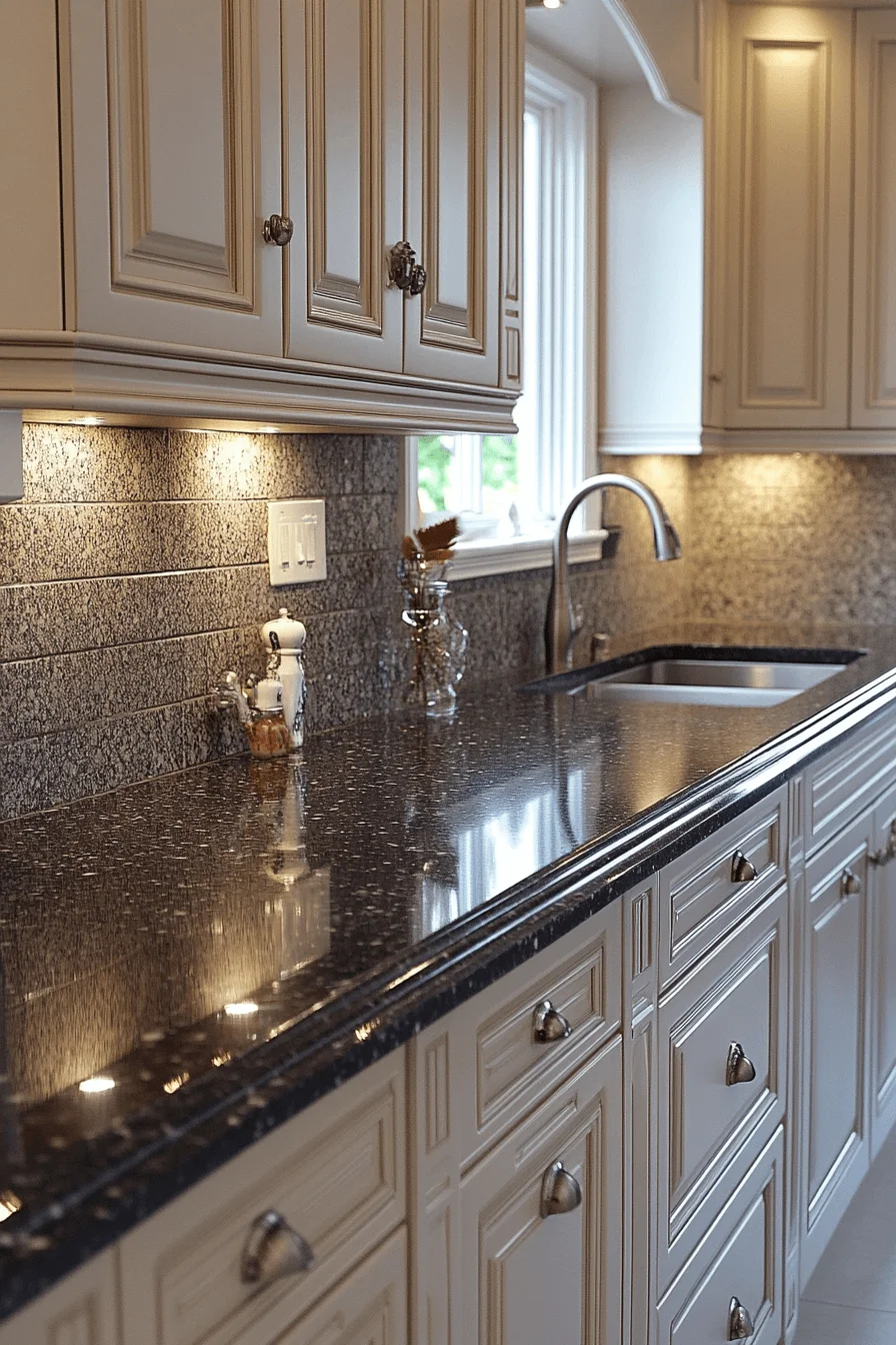 brown granite countertops