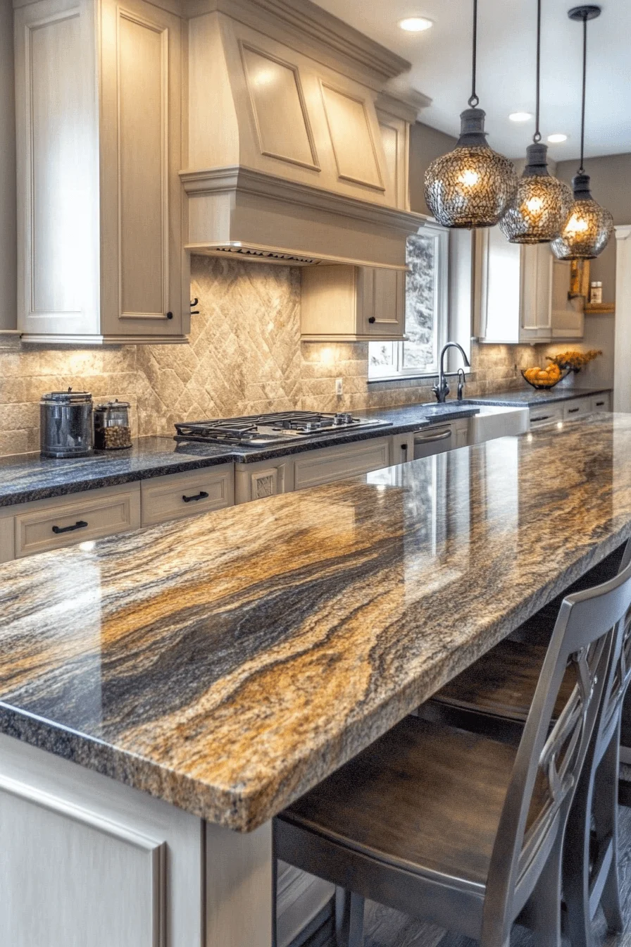 brown granite countertops