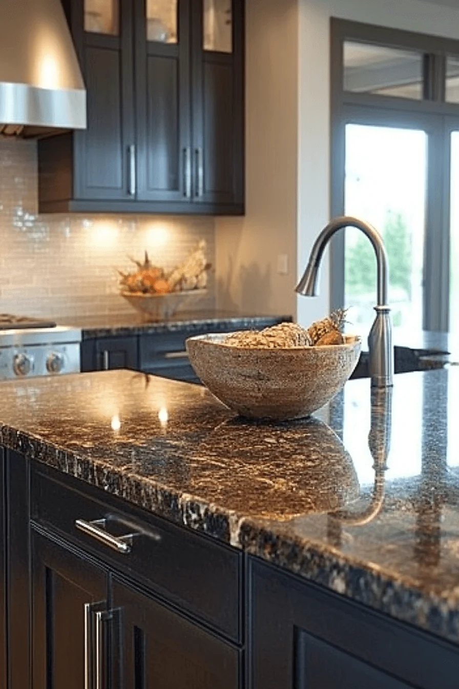 brown granite countertops