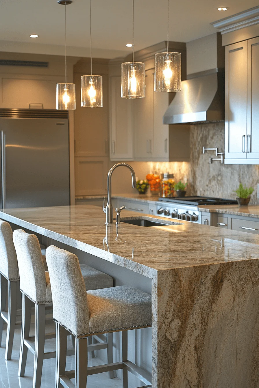 brown granite countertops