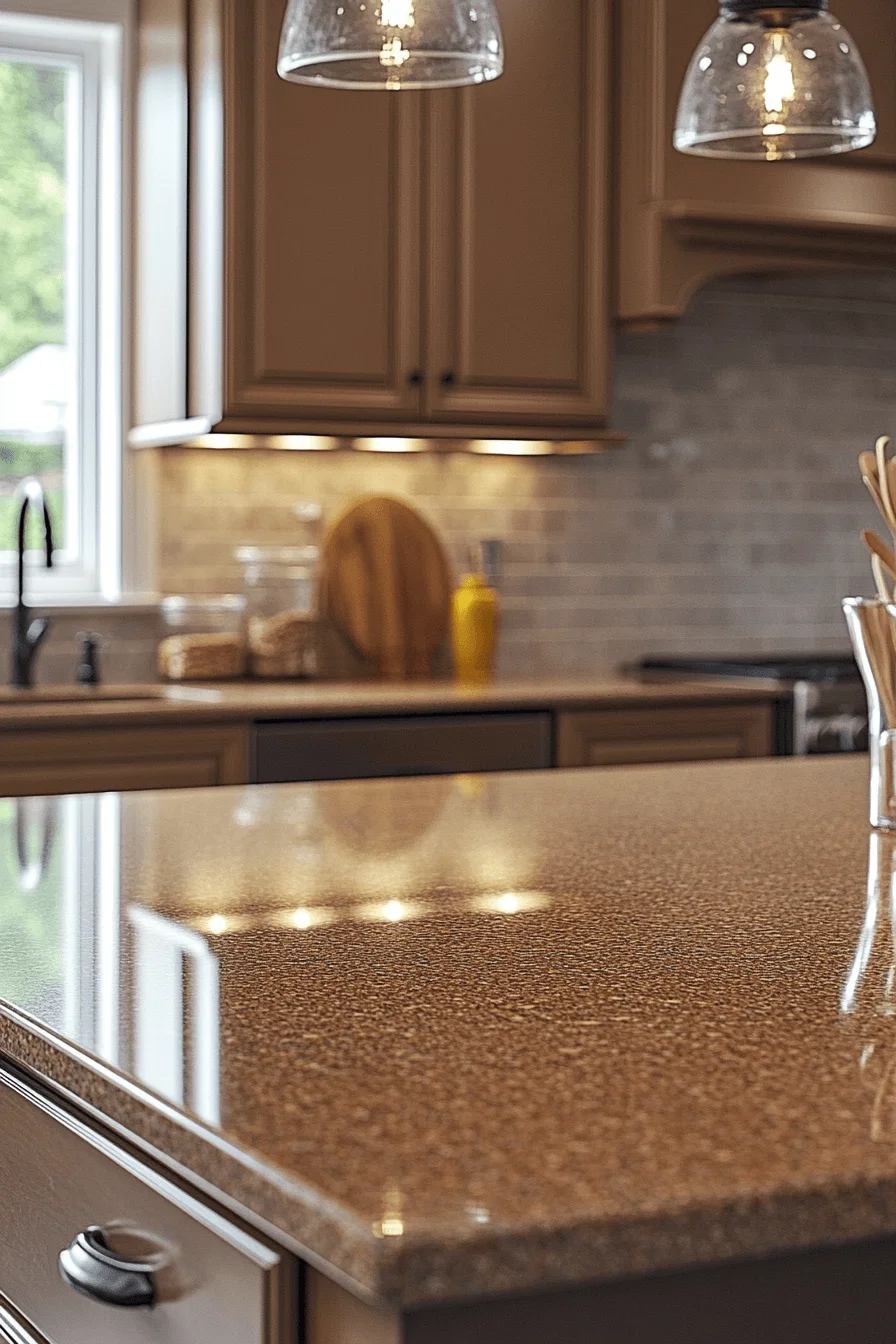 brown granite countertops