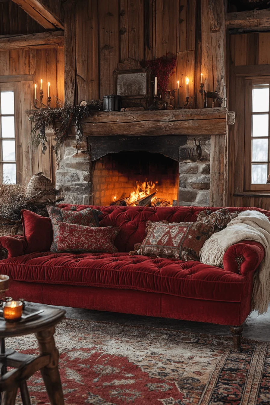 rust couch living room ideas