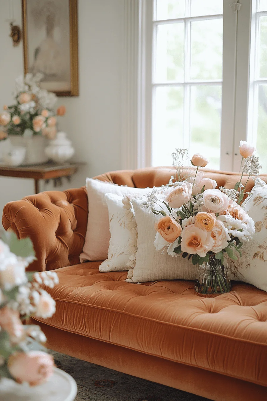 rust couch living room ideas