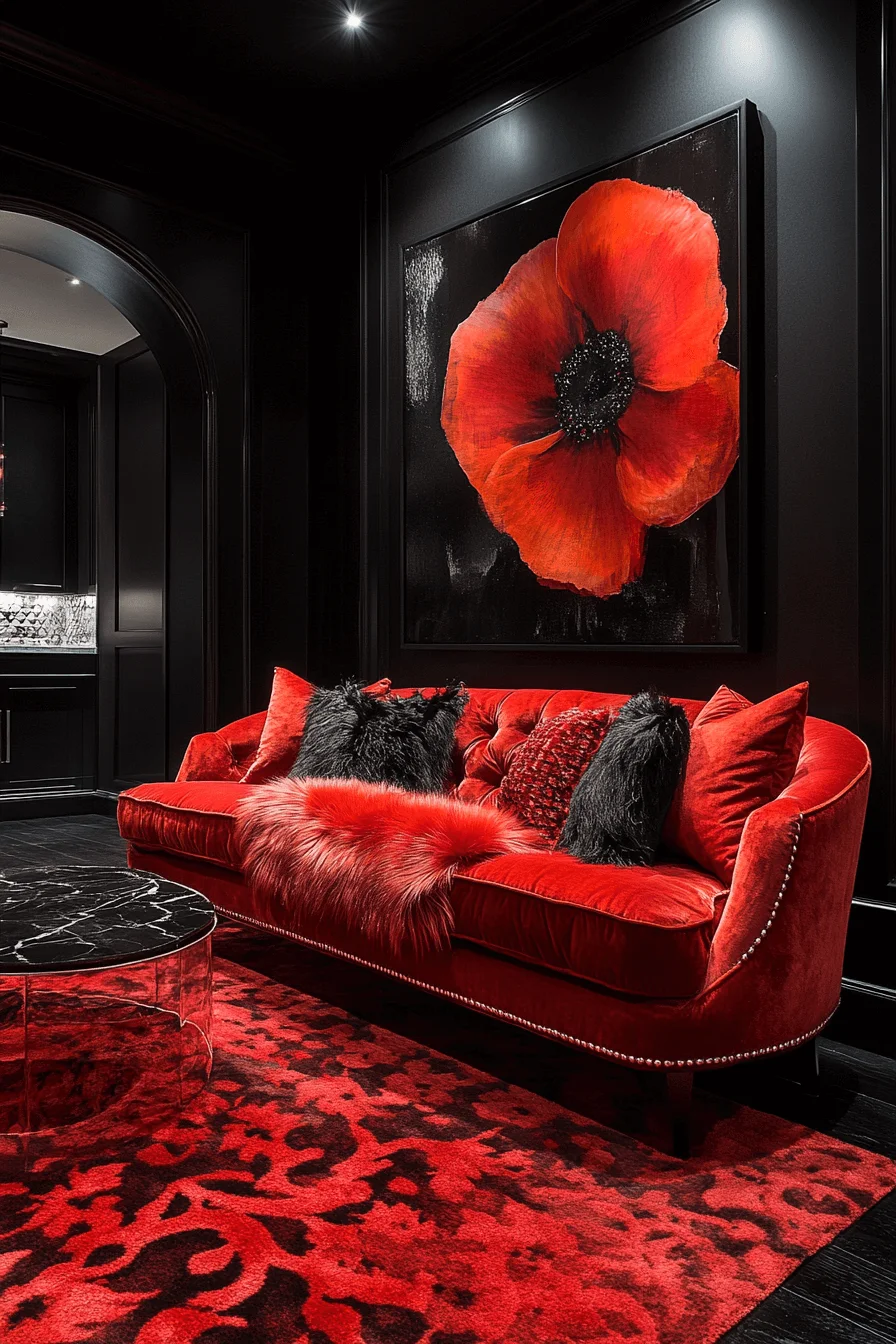 rust couch living room ideas