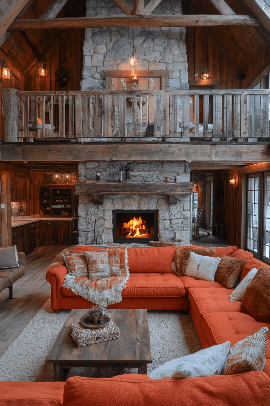 rust couch living room ideas