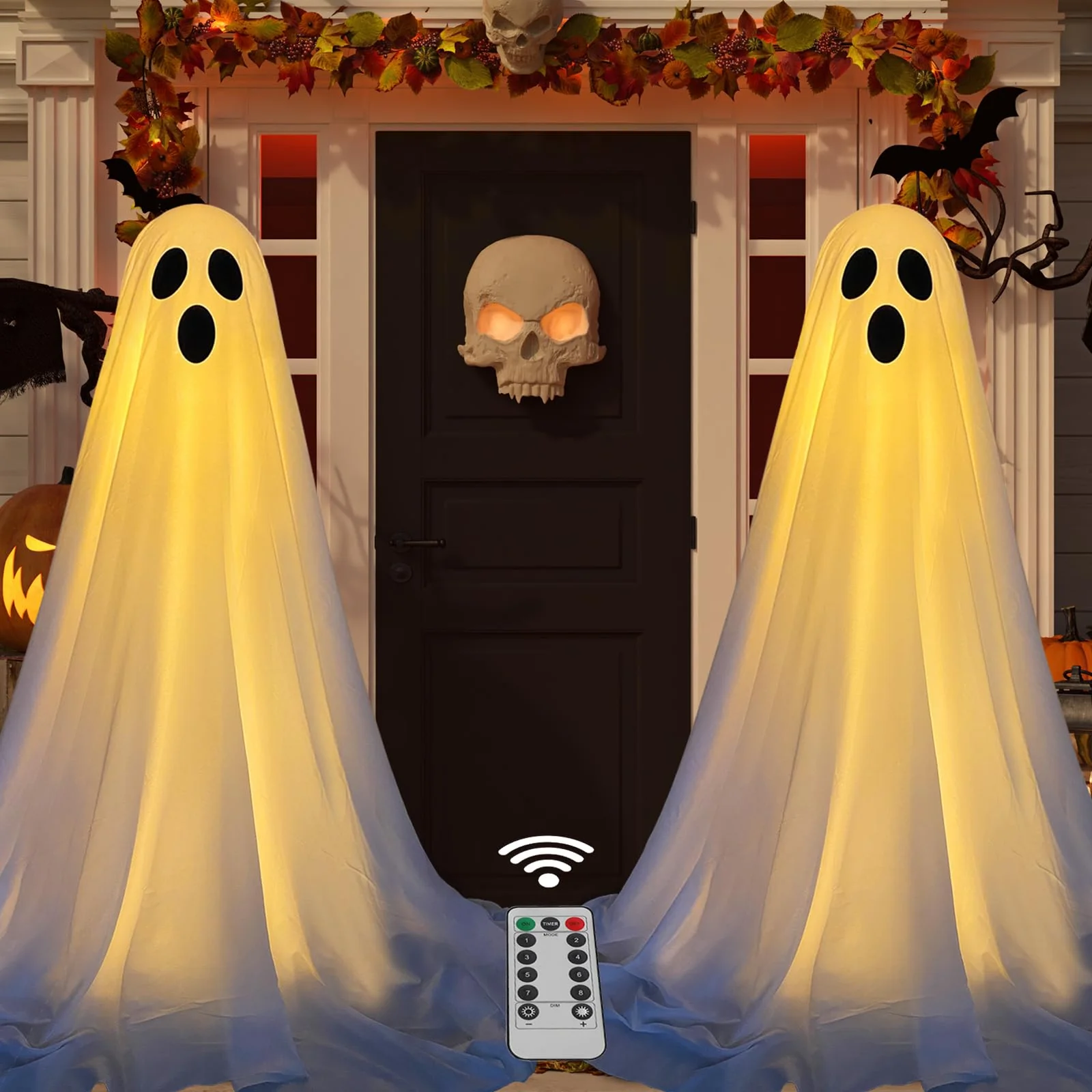 Light-Up Halloween Ghosts