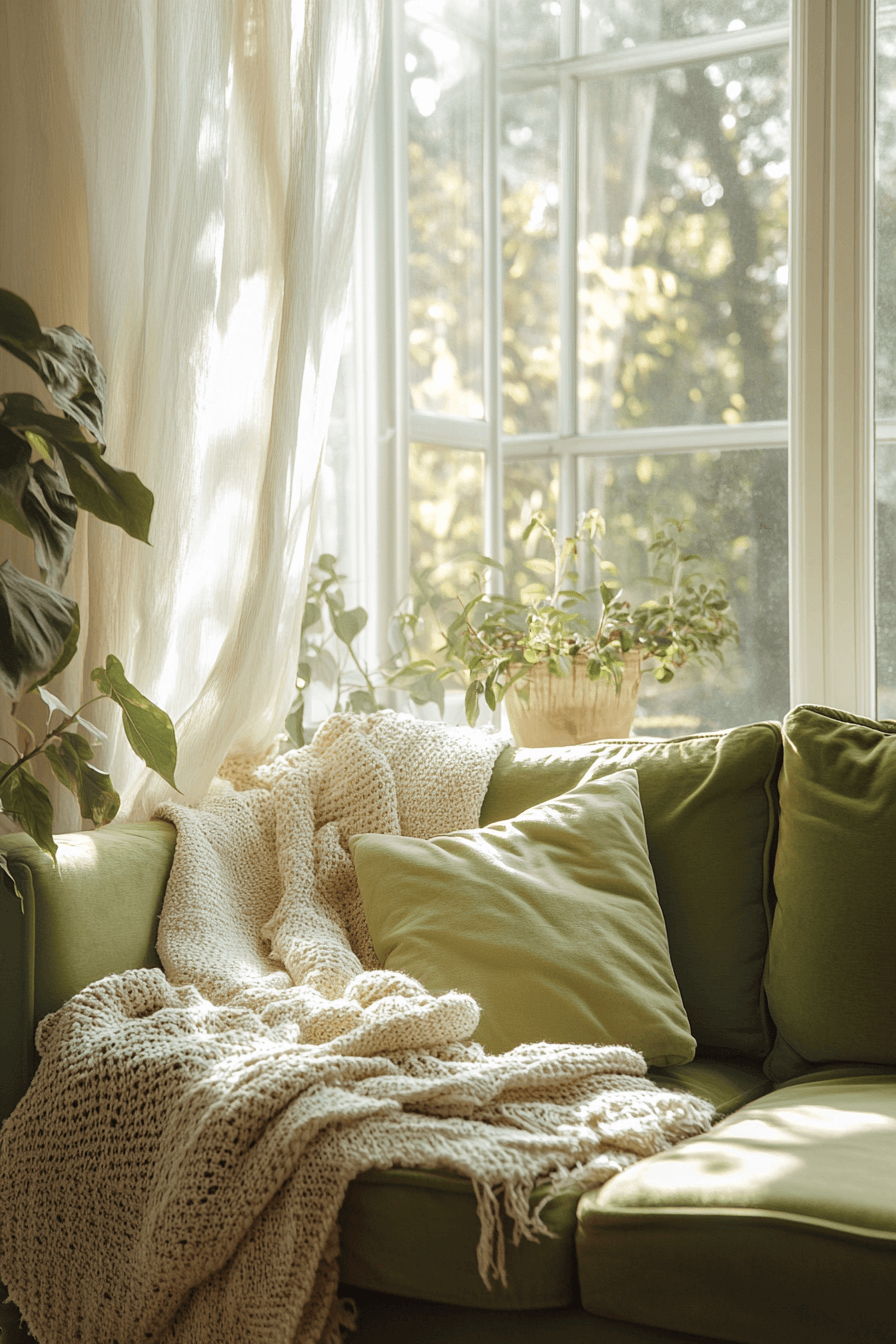 green couch living room ideas