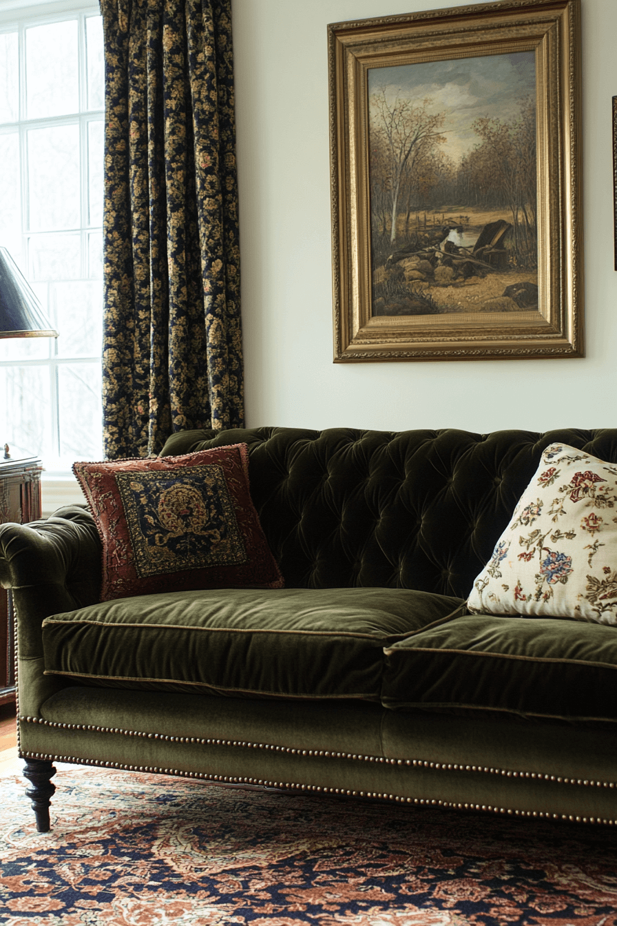 green couch living room ideas