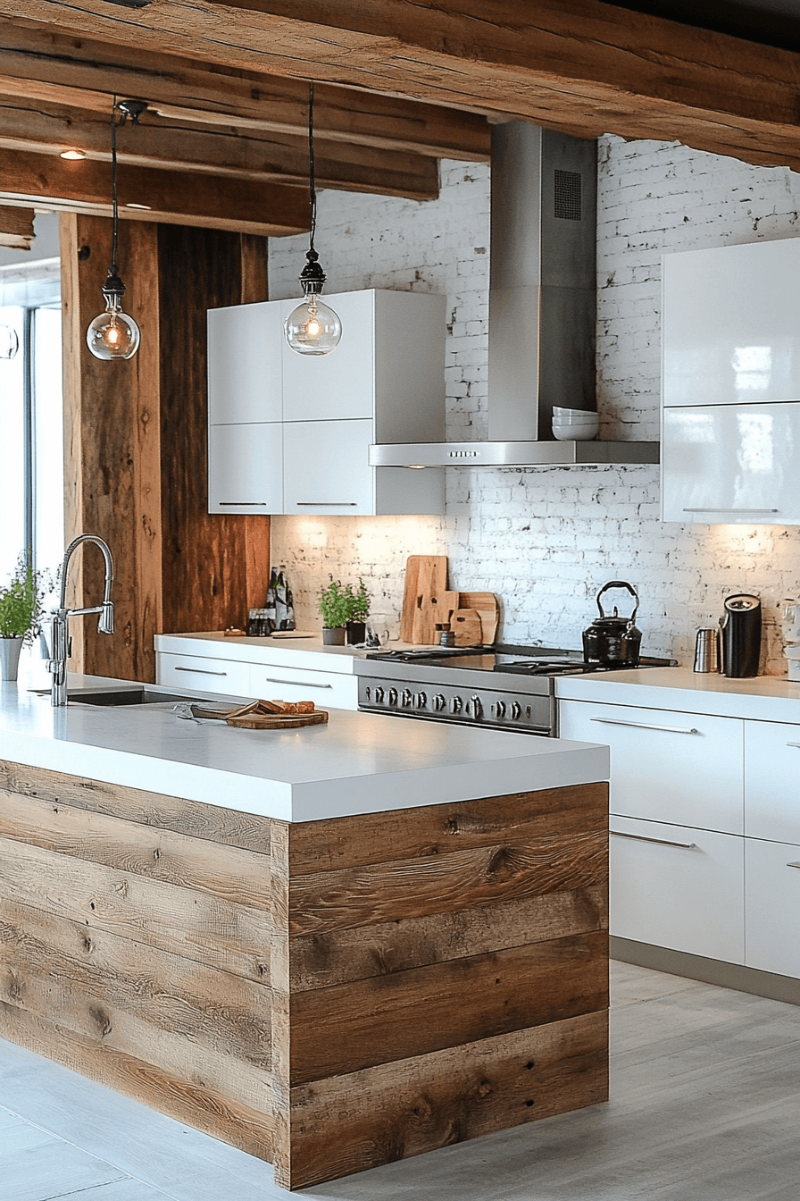 29 White and Wood Kitchen Cabinets for Timeless Design with a Twist white and wood kitchen cabinets