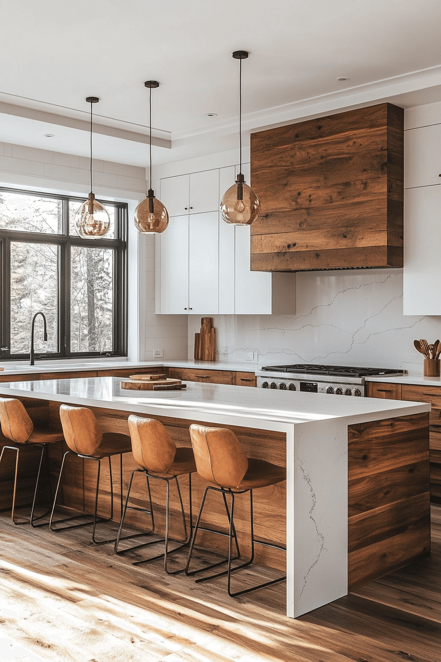 29 White and Wood Kitchen Cabinets for Timeless Design with a Twist white and wood kitchen cabinets