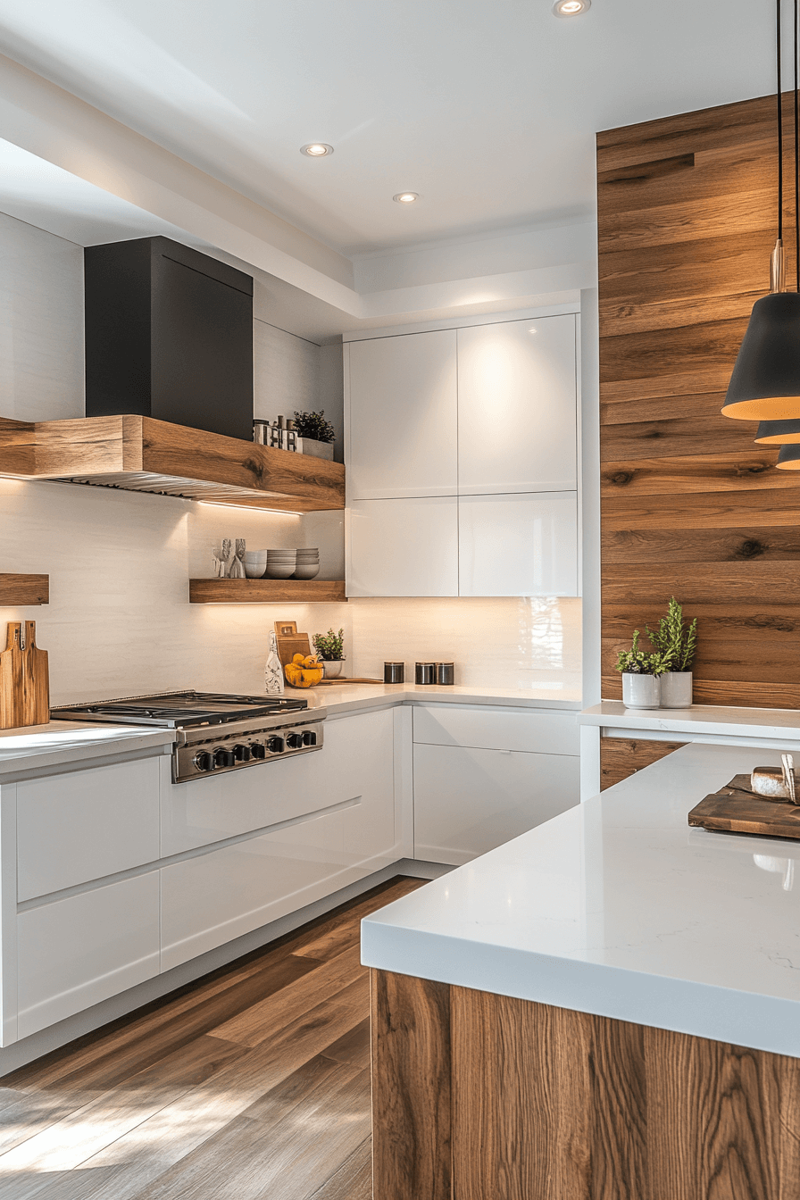 29 White and Wood Kitchen Cabinets for Timeless Design with a Twist white and wood kitchen cabinets