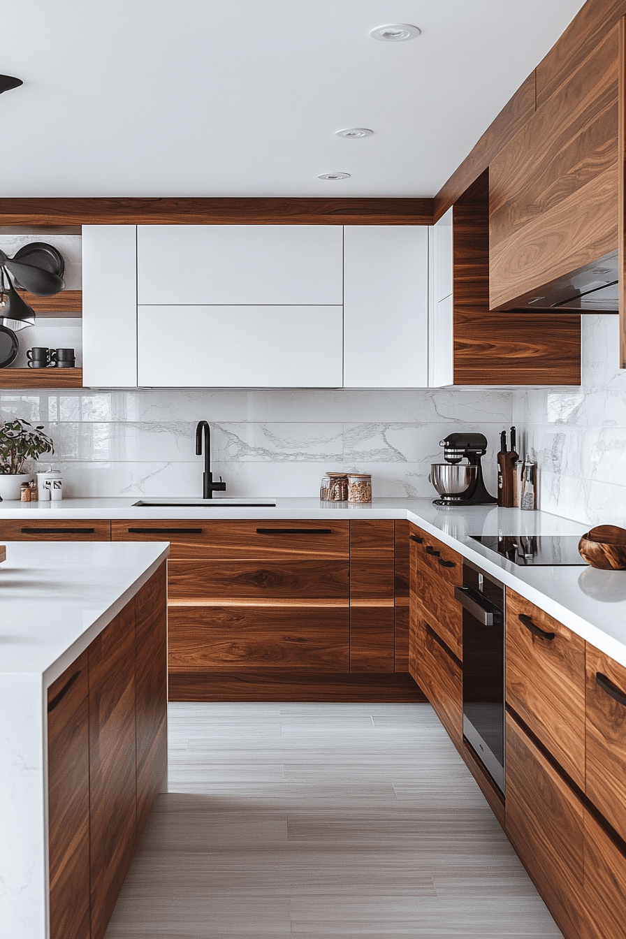 29 White and Wood Kitchen Cabinets for Timeless Design with a Twist white and wood kitchen cabinets