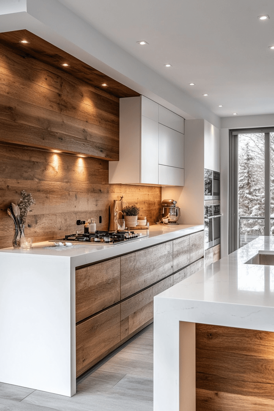 29 White and Wood Kitchen Cabinets for Timeless Design with a Twist white and wood kitchen cabinets