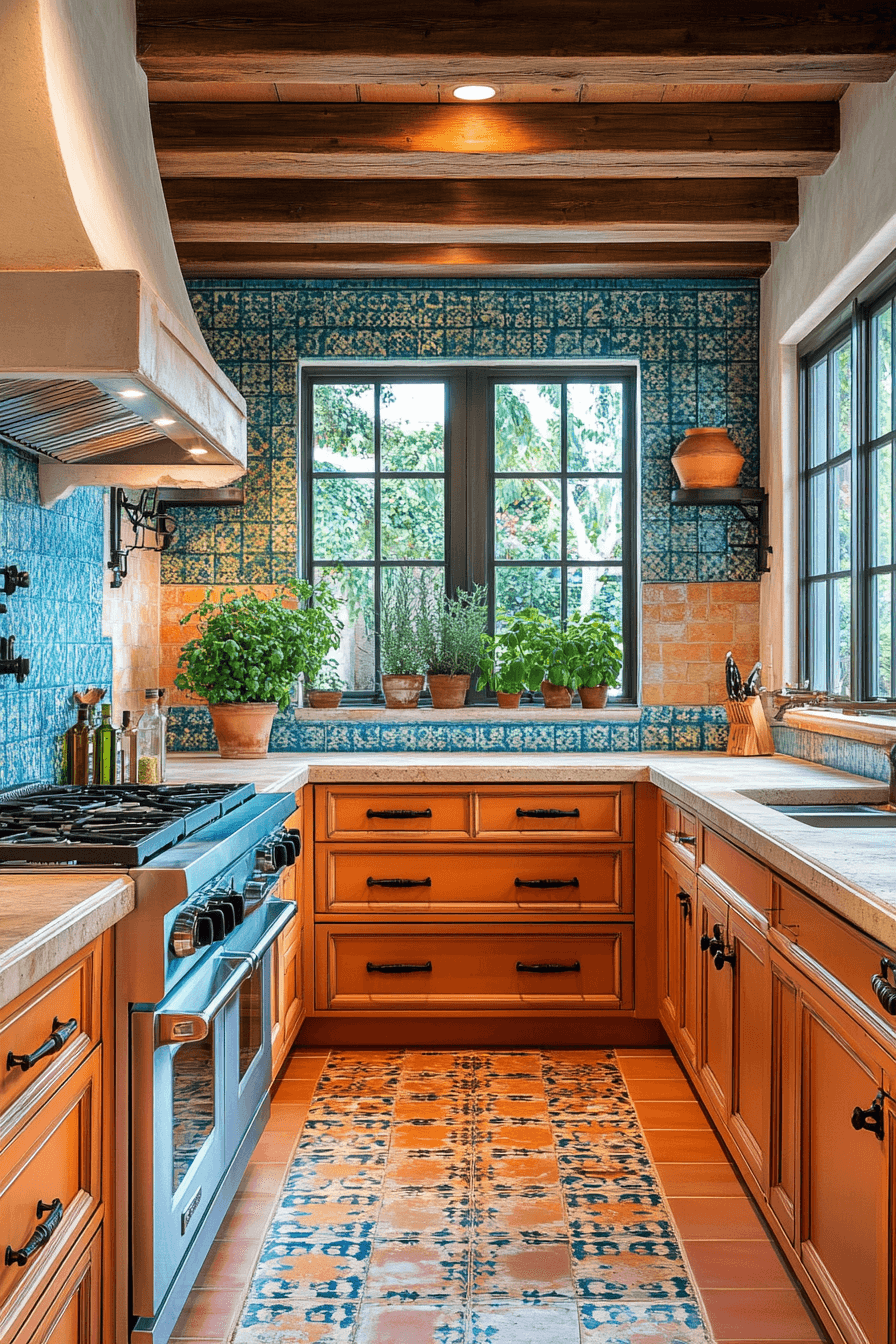 terracotta kitchen cabinets