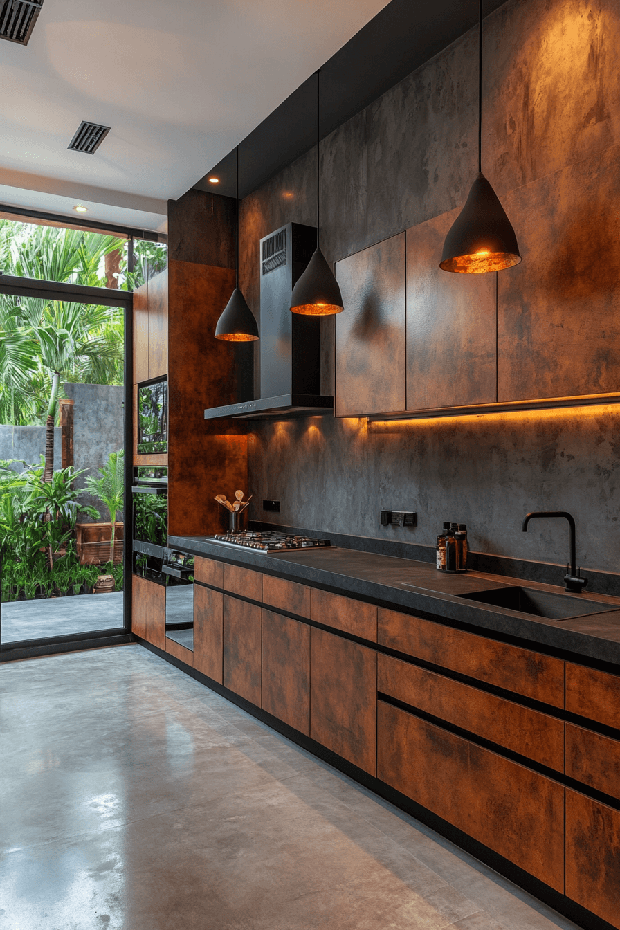 terracotta kitchen cabinets