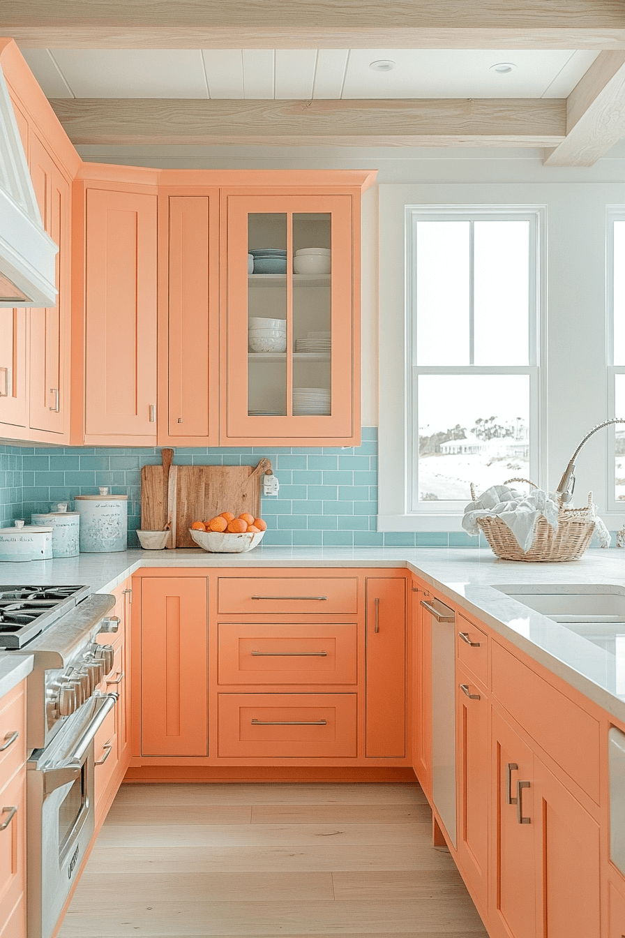 terracotta kitchen cabinets