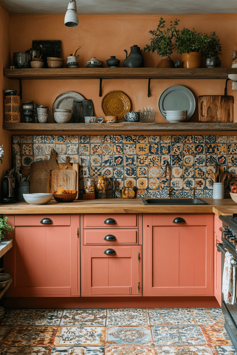 terracotta kitchen cabinets