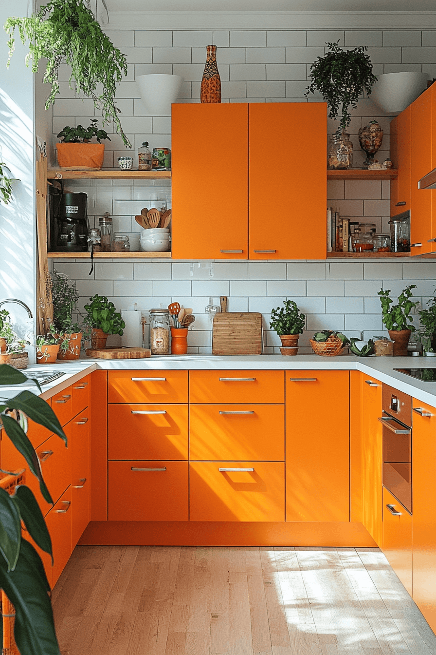 terracotta kitchen cabinets